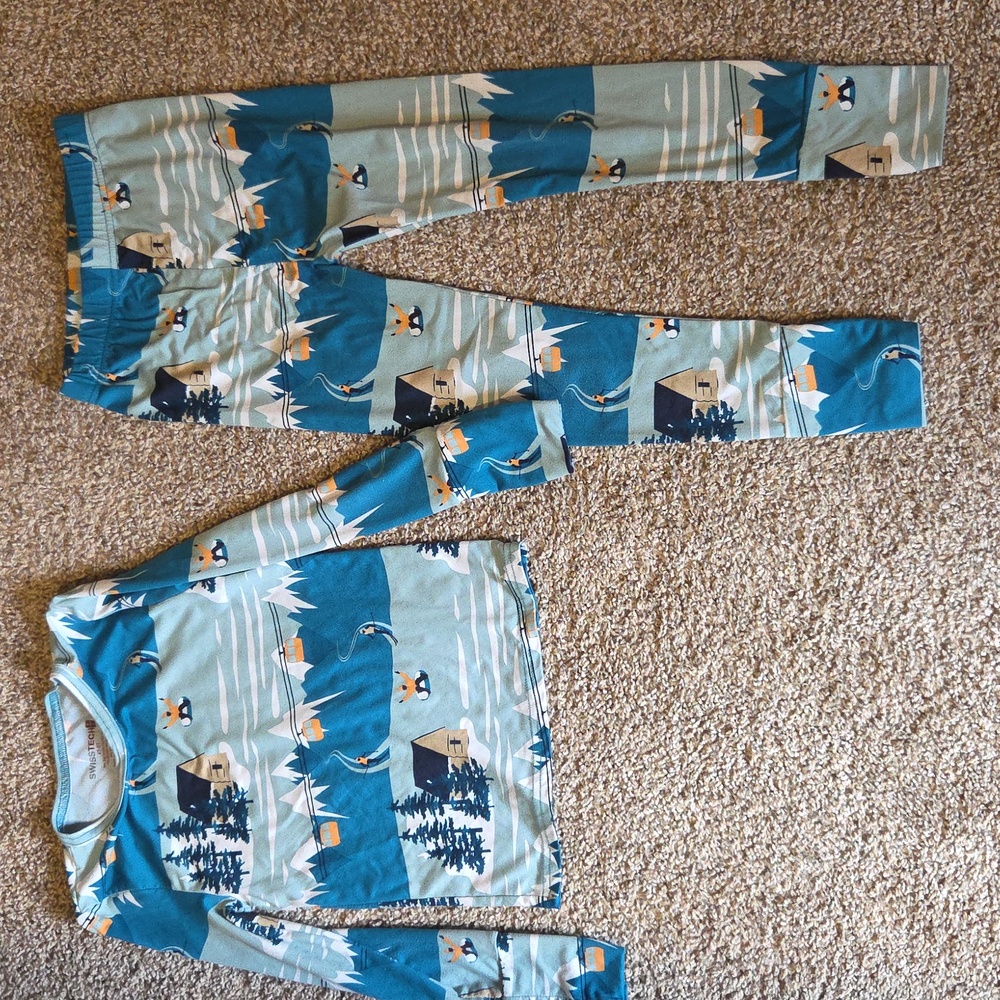 Swiss Tech Kids Pajama Set - Blue and White